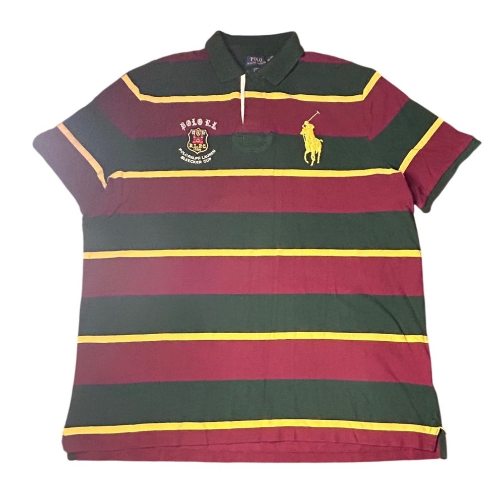 Polo Ralph Lauren Bleecker Cup Crest Shirt Striped Big Pony Rugby Style Preppy